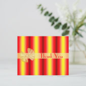 Rot-Gelbe Streifen Danke, Postkarte (Stehend Vorderseite)