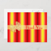 Rot-Gelbe Streifen Danke, Postkarte (Vorne/Hinten)
