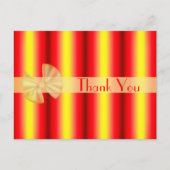 Rot-Gelbe Streifen Danke, Postkarte (Vorderseite)