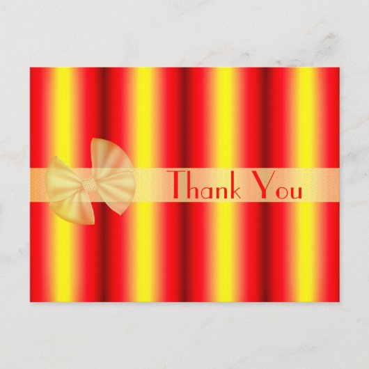 Rot-Gelbe Streifen Danke, Postkarte (Vorderseite)