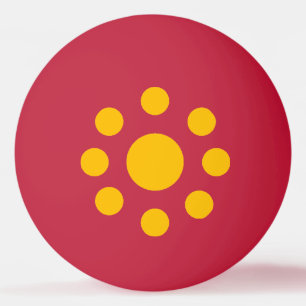 Rot-gelbe Tischtennisball New Design SPANIEN