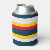 Rot-gelbe Uniform Streifen Dosenkühler (Kanne Vorderseite)