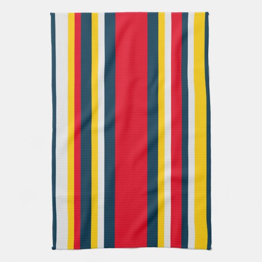 Rot-gelbe Uniform Streifen Geschirrtuch (Vertikal)