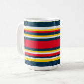 Rot-gelbe Uniform Streifen Kaffeetasse (Vorderseite Links)