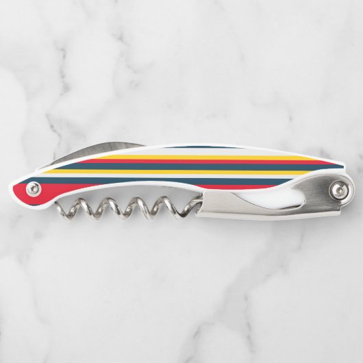 Rot-gelbe Uniform Streifen Kellnermesser (Rückseite)