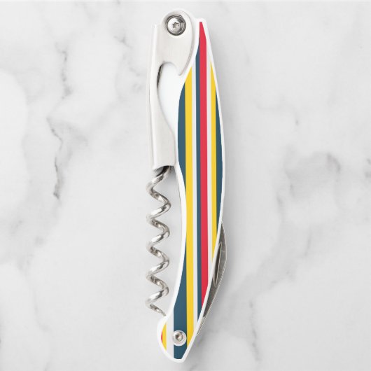 Rot-gelbe Uniform Streifen Kellnermesser (Vorderseite)