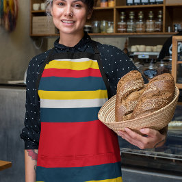 Rot-gelbe Uniform Streifen Schürze