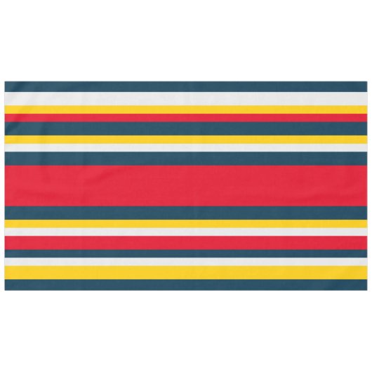 Rot-gelbe Uniform Streifen Tischdecke (Vorderseite (Horizontal))