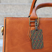 Rot-gelbe Wildblumen Graumuster Gepäckanhänger