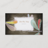 Rot-gelber Schmetterling Nacht delikate Seide Busi Visitenkarte (Rückseite)