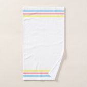 Rot gelber Streifen auf weißem Set (Handtuch)