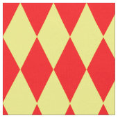 Rot-gelbes Harlekin-Karomuster-Design  Stoff (Nahaufnahme)
