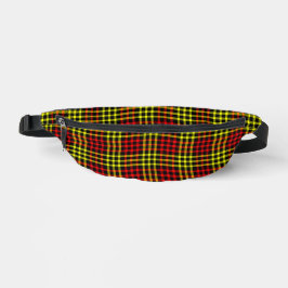 Rot-gelbes Karo-Schottenmuster nahtlos Bauchtasche