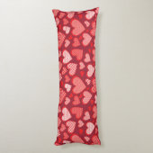 Rot Gemustert I Liebe, die du hörst Seitenschläferkissen (Rückseite (Vertikal))