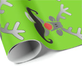Rot genäht mit Mustache Geschenkpapier (Rolleneckpunkt)
