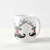 Rot genäht mit Mustache Kaffeetasse (VorderseiteRechts)