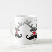 Rot genäht mit Mustache Kaffeetasse (Vorderseite Links)