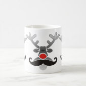 Rot genäht mit Mustache Kaffeetasse (Mittel)