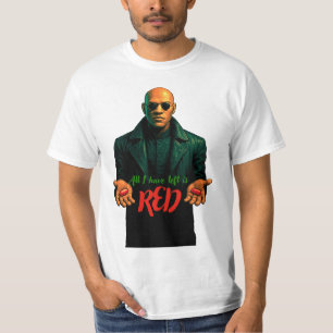 Rot gepillt T-Shirt