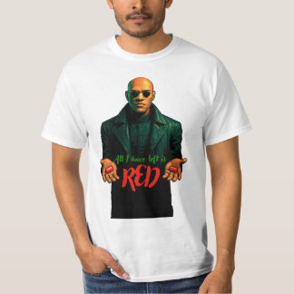 Rot gepillt T-Shirt