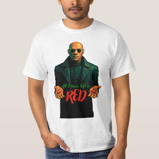 Rot gepillt T-Shirt (Vorderseite)