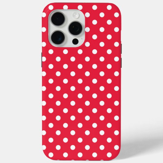 Rot Gepunktet Case-Mate iPhone Hülle (Rückseite)
