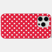 Rot Gepunktet Case-Mate iPhone Hülle (Rückseite (Horizontal))