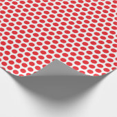 Rot gepunktet geschenkpapier (Ecke)