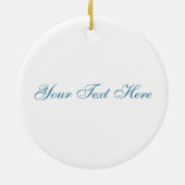 Rot-Gepunktete Admiral Dunkelblauer Schmetterlings Keramik Ornament (Hinten)