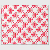 Rot gepunktete Sterne auf weiß Geschenkpapier (Flach)