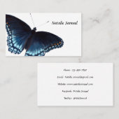 Rot-Gepunkteter lila Schmetterlings-realistische Visitenkarte (Vorne/Hinten)