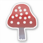 Rot gepunkteter Pilz Aufkleber (Vorderseite)