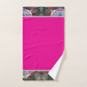 Rot gepunktetes Blumenrosa Badhandtuch Set (Handtuch)