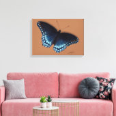 Rot-Gepunktetes Lila Schmetterlingsgemälde Leinwanddruck (Insitu (Wohnzimmer))