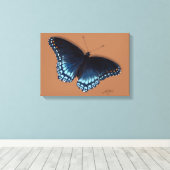 Rot-Gepunktetes Lila Schmetterlingsgemälde Leinwanddruck (Insitu (Holzboden))