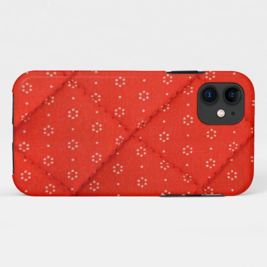 Rot gequilt Case-Mate iPhone hülle (Rückseite (Horizontal))