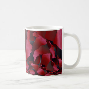 Rot geraubte Abstraktion Kaffeetasse