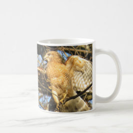 Rot-geschulterte Falke-Kaffee-Tasse Kaffeetasse
