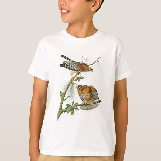 Rot-geschulterte Vögel Falke-Johns Audubon von T-Shirt (Vorderseite)
