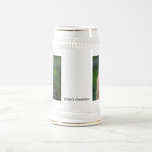 Rot-Geschulterter Falke Bierglas (Mittel)