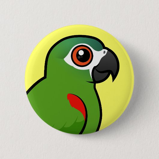 Rot-geschulterter Macaw Button (Vorderseite)