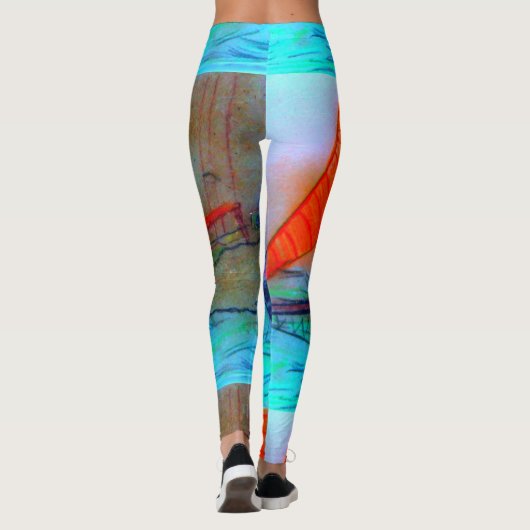 rot-gesegelter Schooner Leggings (Rückseite)