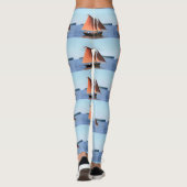rot-gesegeltes Schoonerblau Leggings (Rückseite)