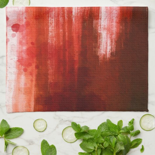 Rot gestains Halloween Geschirrtuch (Gefaltet)