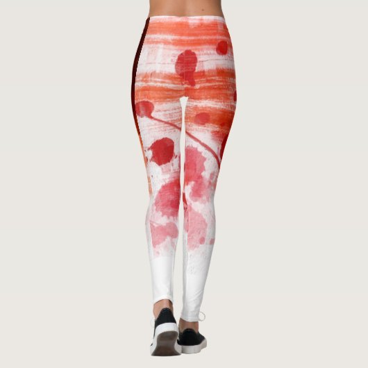 Rot gestains Halloween Leggings (Rückseite)