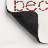 rot gesteppte BECOME-Textnachricht mit Nadel Mousepad (Ecke)