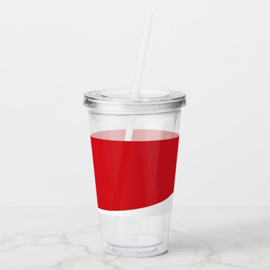 Rot gestreift acryltrinkbecher (Rückseite)