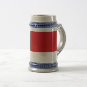 Rot gestreift bierglas (VorderseiteRechts)