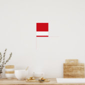 Rot gestreift poster (Küche)