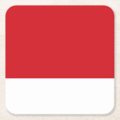 Rot gestreift rechteckiger pappuntersetzer (Vorderseite)